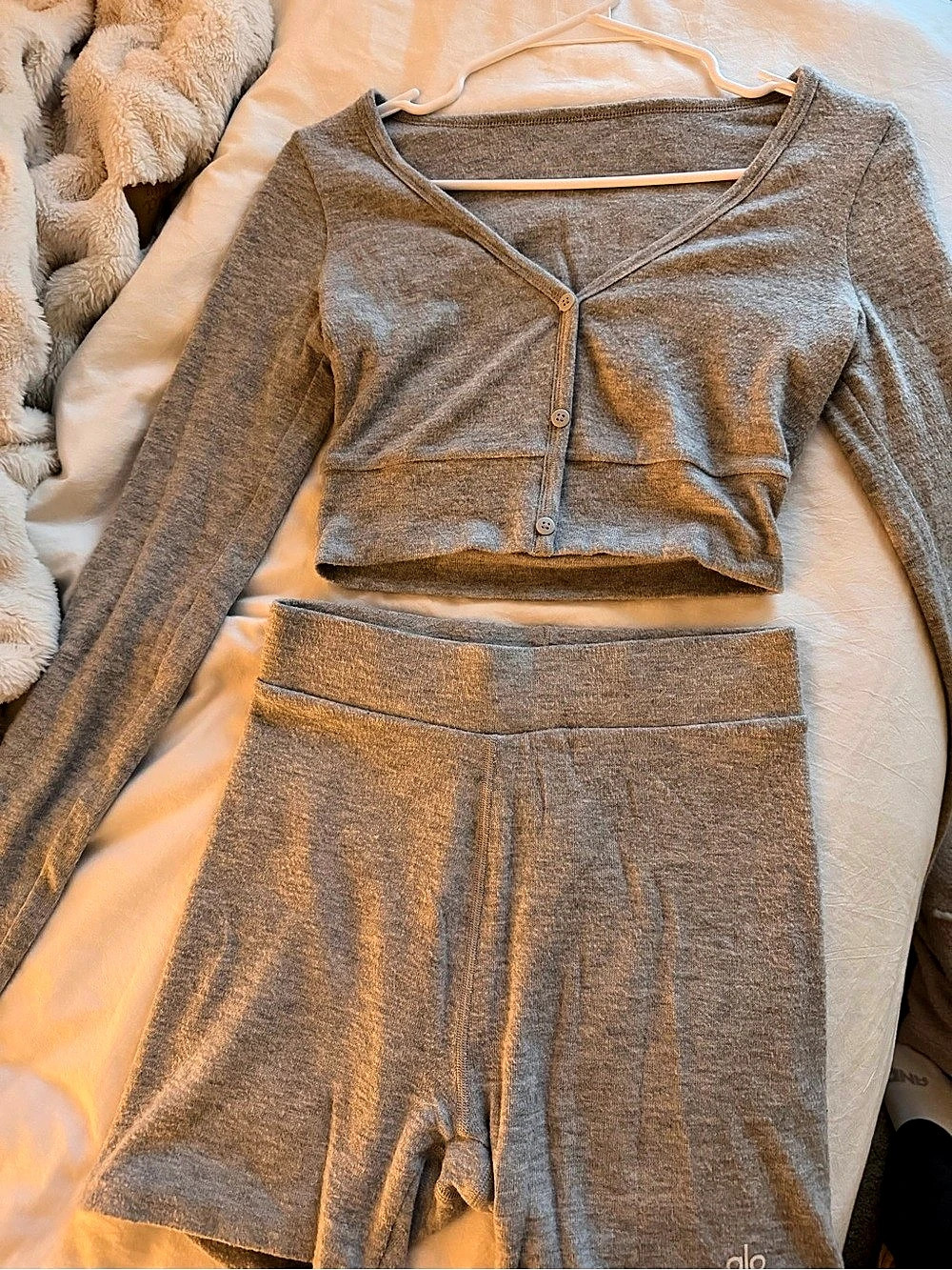 Alo Gray Athletic Two-Piece Set Like New - Picture 2 of 4